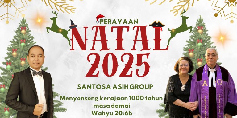 Putih Hijau Modern Meriah Ucapan Selamat Hari Natal 2026 Banner Horizontal